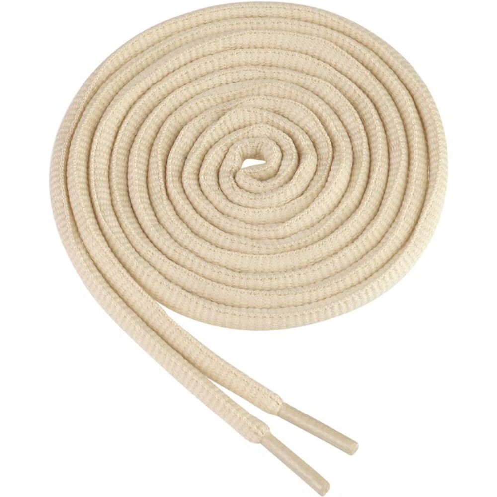 2 Pair Oval 7 Colors Half Round Athletic Shoelaces 0.2" Width Beige